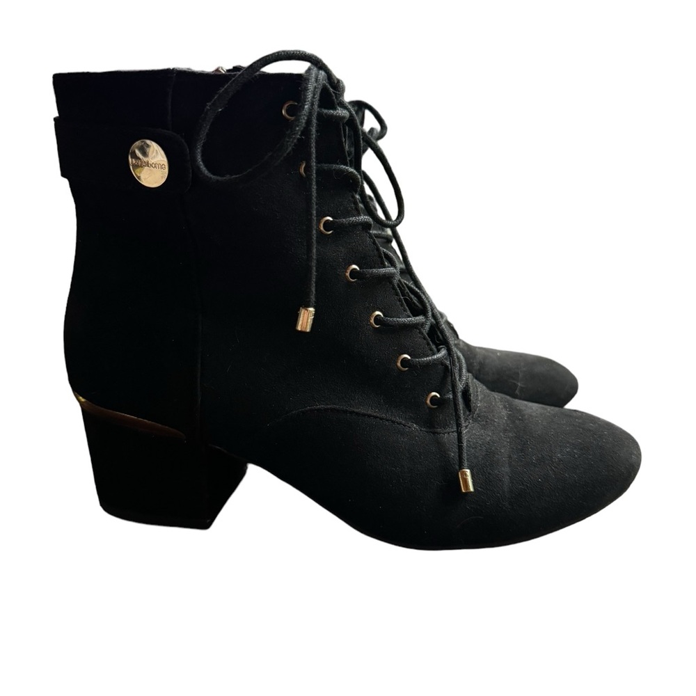 NWOT Liz Claiborne Garret Inner Ankle Zip & Lace Up Heeled Ankle‎ Boots